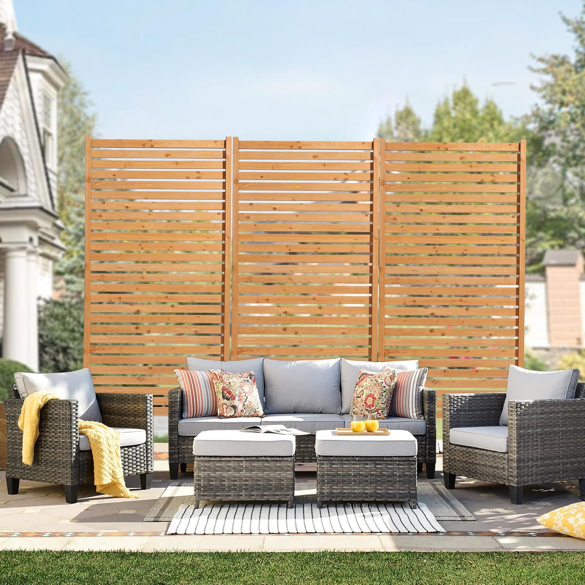 Wooden Privacy Screen 36" W x 73" H I3901