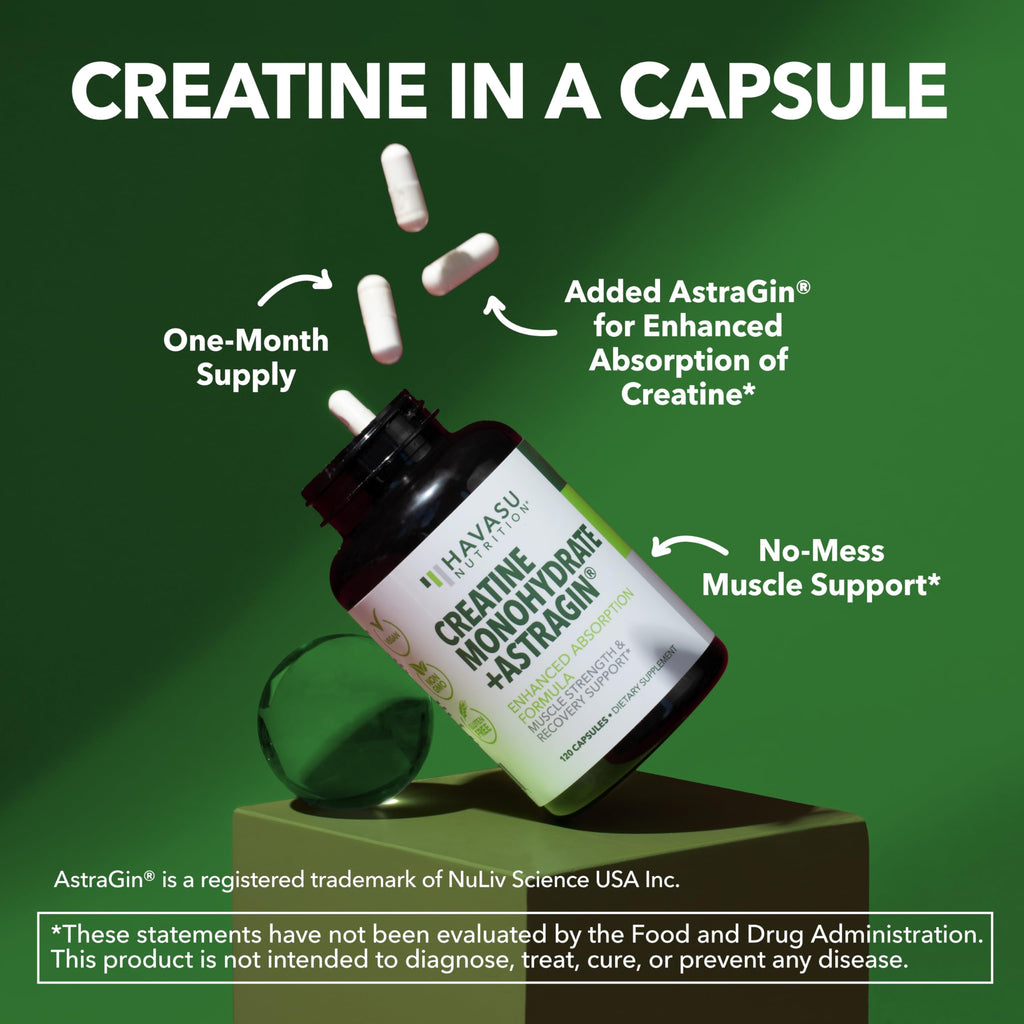 Creatine Monohydrate Capsules 3g Per Serving M4958