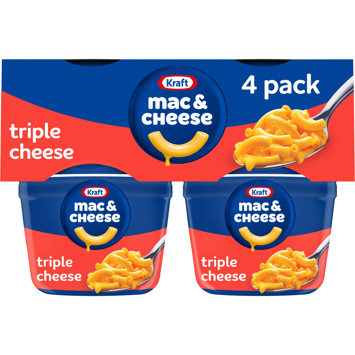 Triple Cheese Mac and Cheese 4 Microwaveable Cups O50909