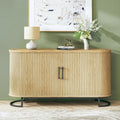 Sideboard Buffet Cabinet with Storage, Fluted Tambour, Adjustable Shelves G549