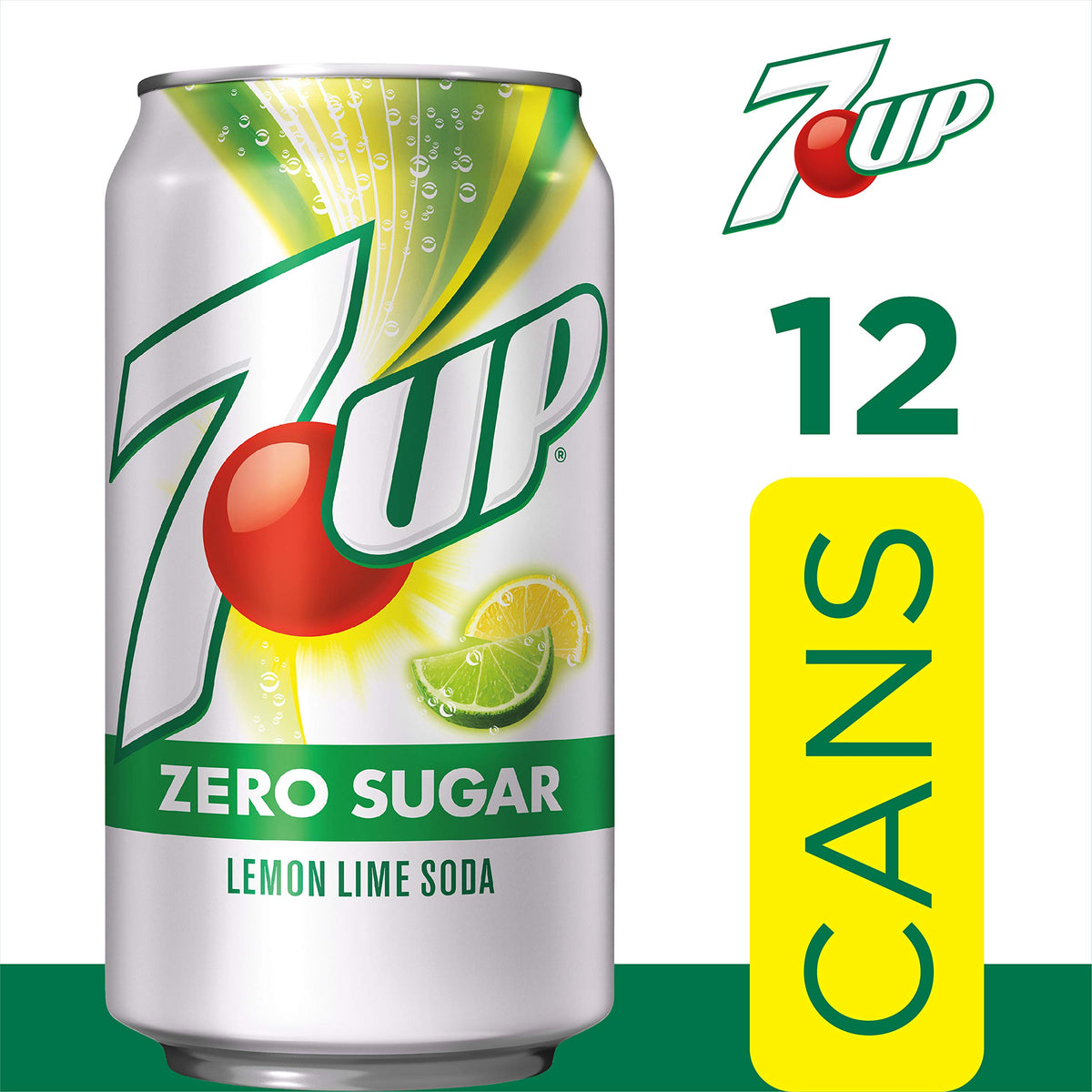 Zero Sugar 7-Up Soda, 12 Oz (Pack of 24) R442513