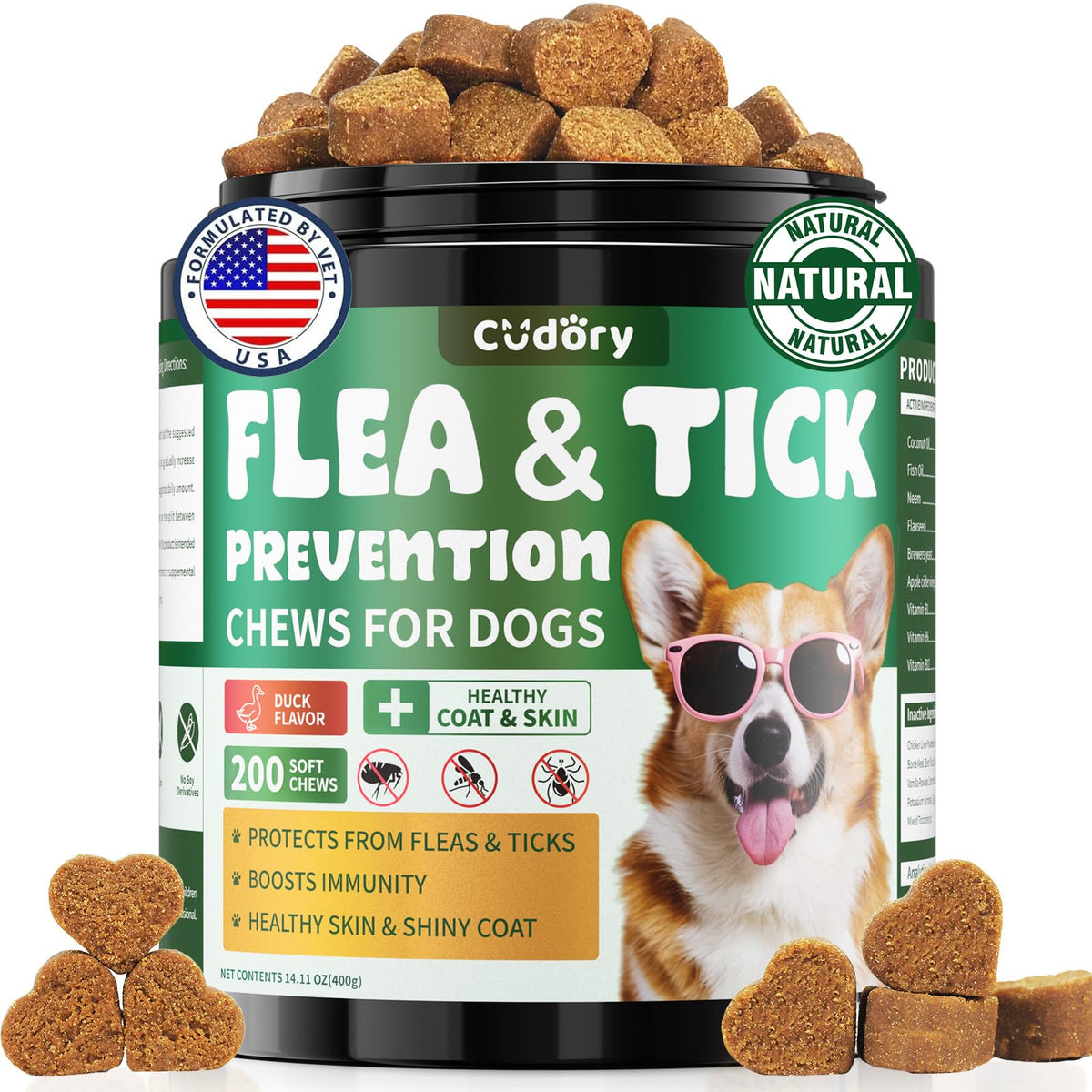 Flea and Tick Prevention for Dogs Chewables N194675