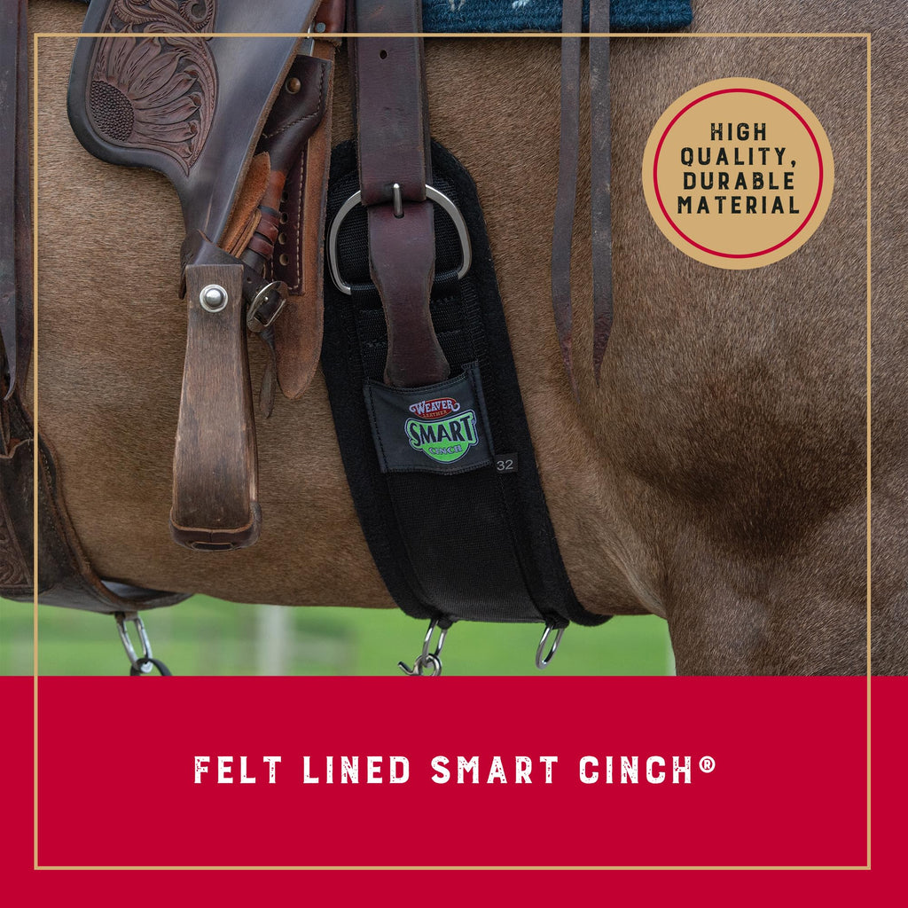 Black 36-Inch Nylon Felt Lined Straight Cinch O694