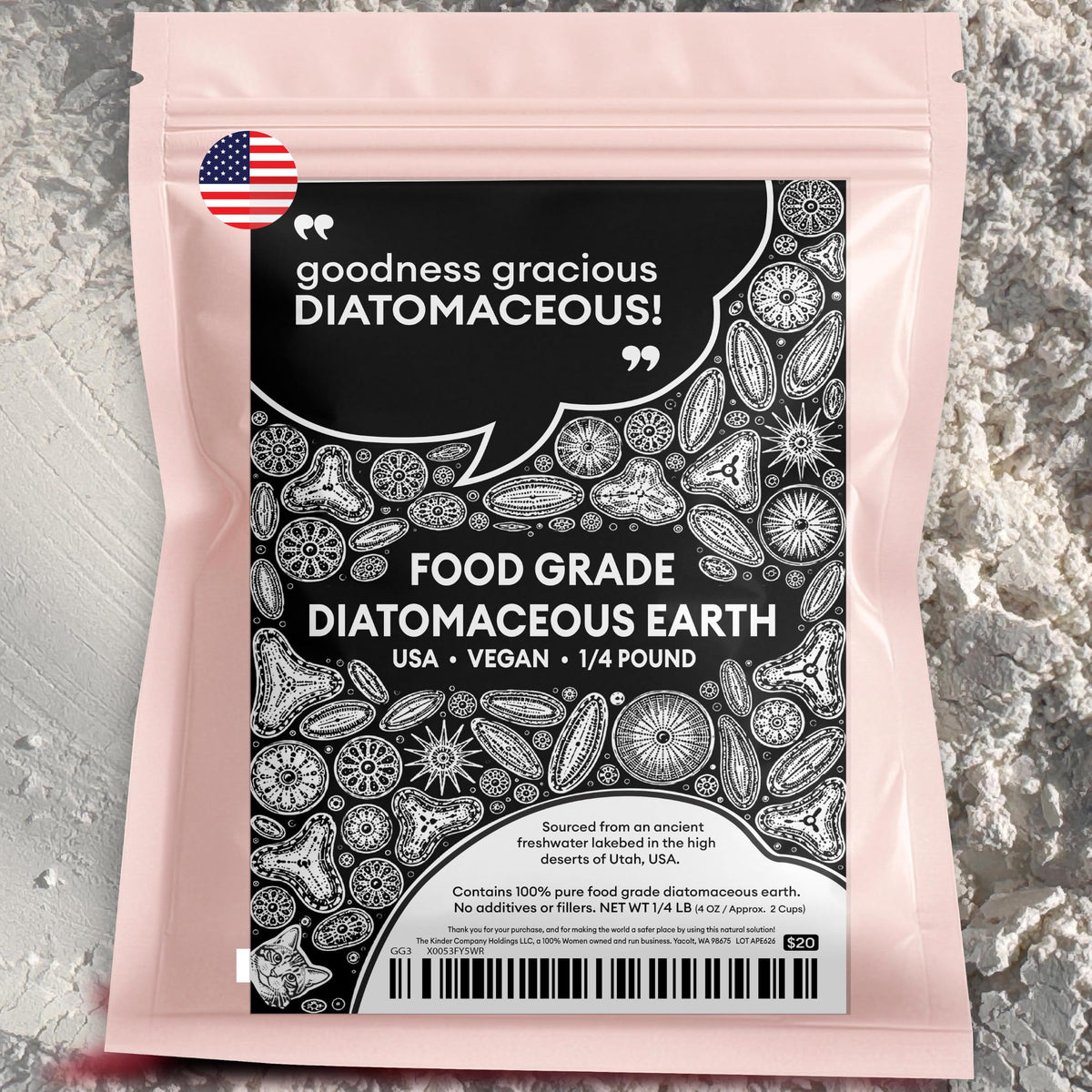 Food Grade Diatomaceous Earth Powder 1 Pint G907