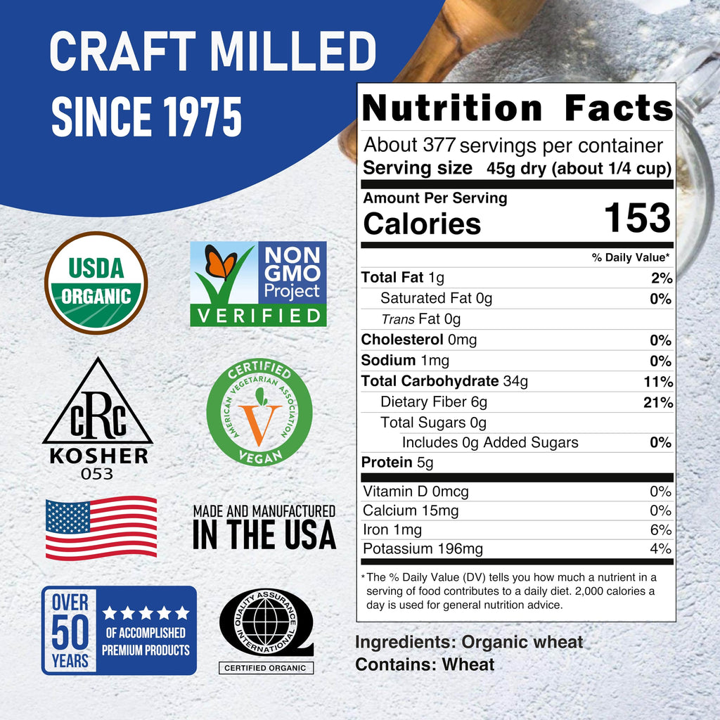 Organic Soft White Wheat Berries 25 lb Q677